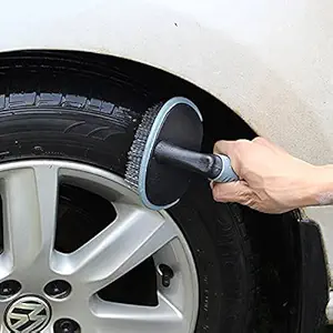 The Paint Hub Long Bristle Cleaning Brush for Carpet, Car Floors Seats Mats and Household Cleaner Brush Duster Wheel Tire Rim Scrub Brush Hub Clean Wash