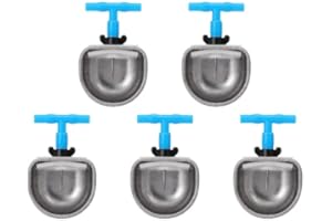 YUMILI Bol à Eau - 5 pièces en Acier Inoxydable Automatique Lapin Buveur Mamelon Bol à Eau Potable Lapin Abreuvoir Accessoire de Ferme(S)