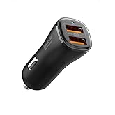 Spigen 30W USB-A 2 Port Ara&ccedil; i&ccedil;i Hızlı Şarj Aleti 18W + 12W Akım Korumalı G&uuml;&ccedil; Adapt&ouml;r&uuml; &Ccedil;akmaklık iPhone & Android & iPad Type