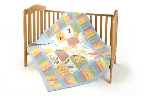 ABC Quilted Blanket/Play Mat - Cotton - Washable - Large Cot Size