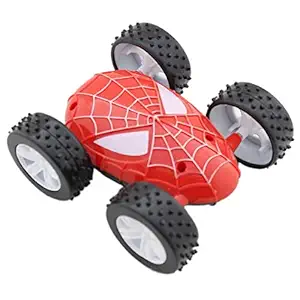Tzoo Push and Go Double Sided Spider Man Stunt Car for Kids | Best Gift for Kids Age 2+- Multicolor