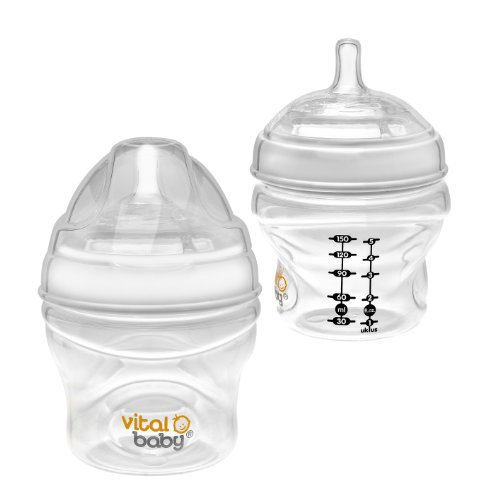 Vital Baby Nurture 150ml Breast-Like Feeding Bottle (Pack of 2)