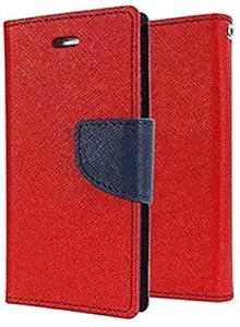 Makeshift Aritficial Leather Flip Cover for Oppo A31 (Red Blue) | Flexible | Leather Finish | Card Pockets Wallet & Stand |