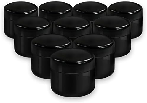 Eubecos Gel Cans Cream Cans Jar Empty 5 ML – 10 st Double Walled in Black! Extra Robust and Solid - Made in Germnay