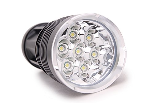 TFCFL 10200 Lumen 7xCREE XM-L T6 LED Taschenlampe 4×18650 Batterien Licht 70W Lampe - 3