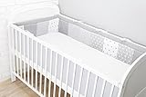 Bettumrandung Nest Kopfschutz Nestchen 420x30cm, 360x30cm, 210x30cm, 180×30 cm Bettnestchen Baby Kantenschutz Bettausstattung MIX 14 - 4