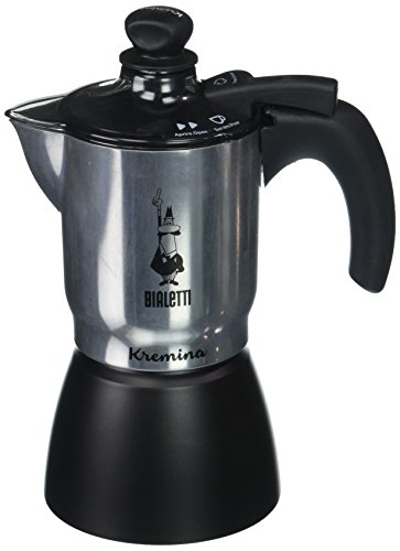 détail Bialetti 5410 Kremina Machine à expresso pour 3 tasses Aluminium/Plastique Argent/Noir 30 x 20 x 15 cm