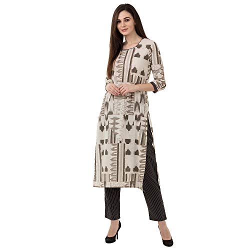 a line kurti with plazo