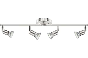 HURYEE LED Ceiling Light Rotatable,4 Way LED Ceiling Spotlight,Modern LED Ceiling Spotlight Bar Rotatable,Indoor Ceiling Lighting for Kitchen,Living Room,Bedroom,GU10 Bulbs Base(Bulb Not Included)
