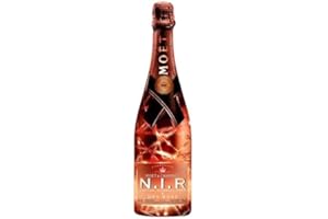 MOËT & CHANDON Moet & Chandon N.I.R. Nectar Imperial Rosé Dry Champagne 75cl - Light up Bottle