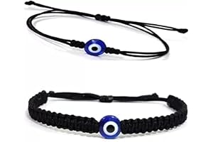 LIGAMENT Black Thread Handmade Evil Eye Nazariya Bracelet for Unisex Adult Keeps you safe and secure from Evil & Negative Pac