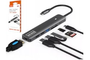 Zenwire Hub Adapter USB 721 HDMI 4K USB SD PD M1 LED Kompatybilny z Windows, Android, Linux