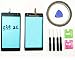 Produktbild JRLinco Für Microsoft Nokia Lumia 535 N535 2C(Ver: CT2C1607 FPC-A1E)  Outer Glas Lens Touch Panel Bildschirm Touchscreen Ersatzteil ( Ohne LCD )Für schwarz + Werkzeuge & doppelseitigen Kleber
