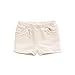 Marc janie Baby Girl Solid Color Shorts With Elastic Waistband Beige 24M