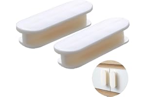 LEERSAO Maniglia Autoadesiva, Maniglia Adesiva, 2 Pezzi Pomello Porta Esterna, Maniglia Della Porta Del Balcone, Maniglia della Porta in Plastica Adesiva, Maniglie per Mobili, Maniglia Finestra, Bianco