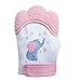 Produktbild Ruiting Baby sensorische Stimulation Zahnen Fäustling Food Grade Silikon Beißring Spielzeug Kratzschutz Handschuh mit verstellbarem Gurt Rosa Körperpflegegeräte