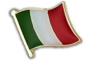 CLJ CHARLES LE JEUNE Pin's Bandiera Italia Galleggiante – Bandiere – Qualità di finitura – Spilla – Spilla – Spilla – Spilla – Spilla – Spilla –, Taglia unica, Lega di acciaio