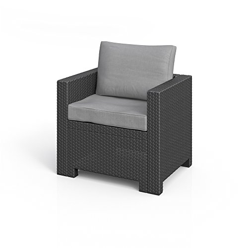 BICA Colorado POLY RATTAN GARTENMÖBEL LOUNGE SET XXL RATTANOPTIK SITZGRUPPE GARNITUR Anthrazit