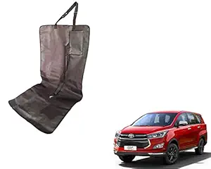 WolkomHome Waterproof Pet Dog cat Puppy Car Seat Protector pet Cover with Pocket & Dog Harness for Toyota Innova Crysta 2019