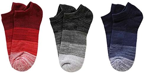 ZHFC-Men's summer three pairs with miniature casual socks,L,E00 cherry red / Grey / blue