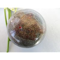 Schwimmstein, schwimmende Deko, Schwimmkugel für Teich, Pool, Gartenteich, Zimmerbrunnen, Gartendeko, Teichdeko, Gartenkugel, Teichkugel, Keramik-Stein, Keramik-Kugel, 6,5 x 5 cm, Handarbeit