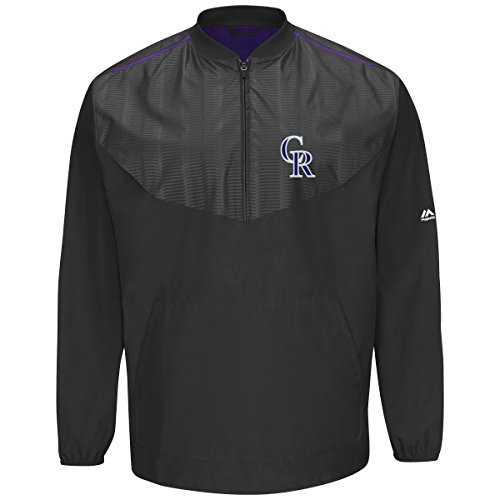 Majestic Colorado Rockies MLB Authentic Cool Base on-Field Training Jacket Veste