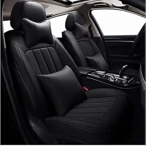 Hi Art Leatherette Custom Fit Front and Rear Car Seat Covers Compatible with Hyundai i20, [Black1]