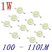 Produktbild Sunkee 10pcs 1W led Bulbs High power Epistar chip 100-110LM 3.2-3.4V 350mA 32MIL White led lamp 6000-6500K