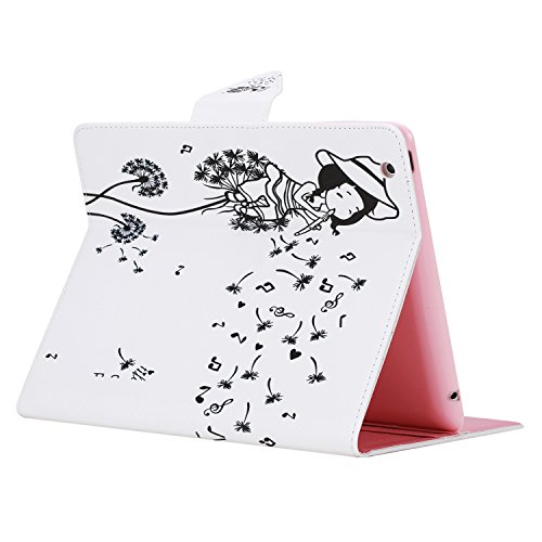 Für ipad 2/ipad 3/ipad 4 Hülle Leder Löwenzahn Mädchen Muster,SKYXD [Auto Schlaf/Wach Funktion] Smart Case Folio Klappbar Schutzhülle [Standfunktion/Brieftasche Kartenfach/Magnet] Klapphülle mit [Handyanhänger + Eingabestift] 3in1 Zubehör Handy Tasche for Apple ipad 2/ipad 3/ipad 4 Bookstyle Flip Leather Cover With [Stylus and Dust Plug] - 4