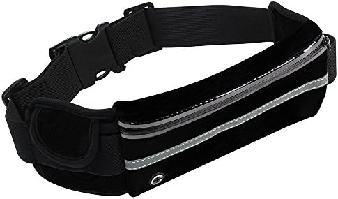 THINK SOGOOD Waist Pack Best Running Belt Fanny Pouch Waistband Case Holds All Cell Phones Sports Fitness Holder Bag fits Women Men Jog Runners With Water Resistant Reflective Zipper Pocket All Waist Sizes