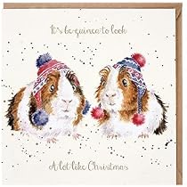 Wrendale Designs Weihnachtskarte „Peace, Love And Joy“ – 15x15 Cm, Mit Goldfolie, Fuchs-Motiv, Inkl. Umschlag