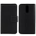 Produktbild Gukas Design Echt Leder Tasche Für Phicomm Energy 3+ / 3 Plus 5.5" Hülle Lederhülle Handyhülle Handy Flip Brieftasche mit Karten Slots Schutz Protektiv Genuine Premium Case Cover Etui Skin (Schwarz)