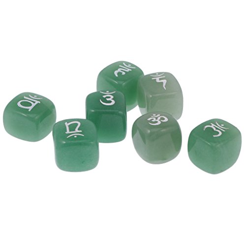 Segolike Lot/7 Pieces Engraved Green Aventurine Healing Reiki Chakra Meditation Stones Cubes RS.670 (63.00% Off) - Amazon
