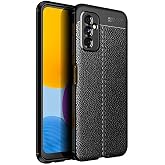 Nevarium Samsung Galaxy M52 5G Kılıf Deri Dokulu Kamera Korumalı Silikon
