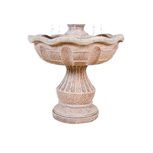 STILISTA® Steinoptik Gartenbrunnen Modell METIS, 58 x 58 x 102 cm, inkl. Pumpe - 7