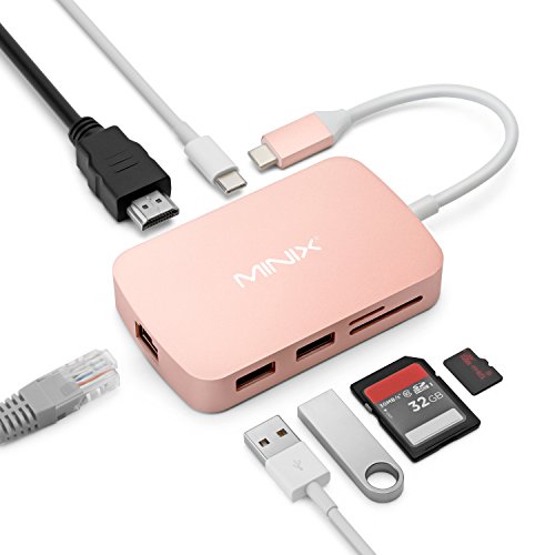 MINIX NEO C-X, USB-C Multiport Adapter mit HDMI – Rose Gold [10/100Mbps Ethernet] (Kompatibel mit Apple MacBook and MacBook Pro). Direkt von MINIX® Technology Limited. - 5