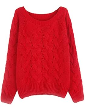 Moorui Donne Manica Lunga Maglia Maglione Maglioni Pesanti Collare Rotonda Pullover