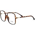 Shiratori Woman's New Retro Blue Light Blocking Glasses Big Frame Nerd Eyeglasses Frame Anti Blue Ray Computer Game Glasses Leopard