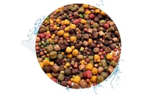 WARNICK´S TIERFUTTERSERVICE Warnick's Koifutter 8-Sorten-Mix mit Spirulina - 15 L, 3-6 mm - Fischfutter für Koi & Zierfrische - schwimmfähig & gut verdaulich