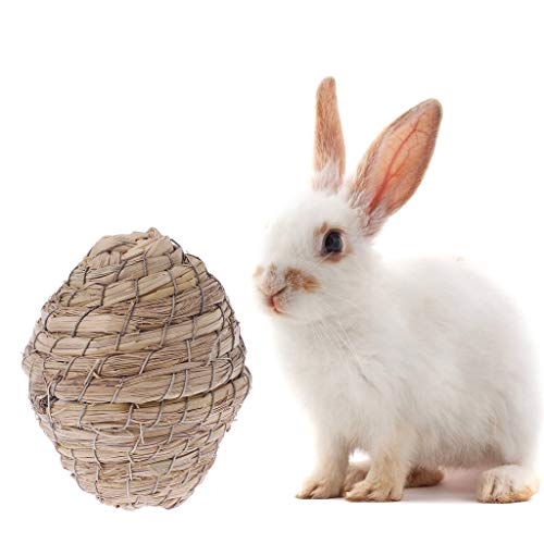 Preisvergleich Produktbild Autone Natürliches Kaninchenspielzeug aus Stroh, Gras, Hamster, Chinchilla, Spielzeug für Zähne und Kauspielzeug