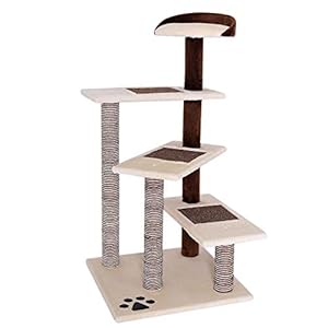 Dibea KB00803 Árbol Rascador para Gatos, Beige y Marrón – 100 cm