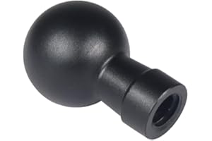 NovelGoal Aluminium-Kugelkopfhalterung, 17 mm, 6,35 mm Schraube, männlich/weiblich, Adapter für Action-Kamera, Handyständer, GPS-Halterung