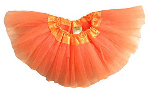 Dancina Baby Girls’ Toddlers Tutu Classic Triple Layer Tulle 6 to 18 Months Plus Orange
