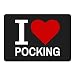 Produktbild Mousepad Classic I Love Pocking schwarz