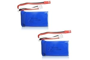 YUNIQUE GREEN-CLEAN-POWER - Baterías Lipo Recargables 7.4V 1100mAh 2 Piezas | Compatibles con Wltoys A949 A959 A969 A979 V912 | Para Drone RC y Coche RC, Azul | 56 x 28 x 24 mm - 73 Gr