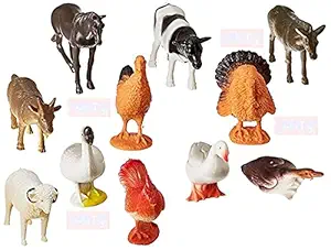 La-La Toys 6pc Farm Animal Figures Toys for Kids Medium Size Set Learning Educational Toy (Farm Friends)