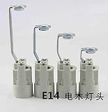 Número de modelo: E14 AiCheaX Portalámparas Soporte de lámpara con Soporte E14 LED e14 Base de luz de Vela Portalámparas de Cristal con Base Stent e14 - (Color: Altura Total 100 mm)