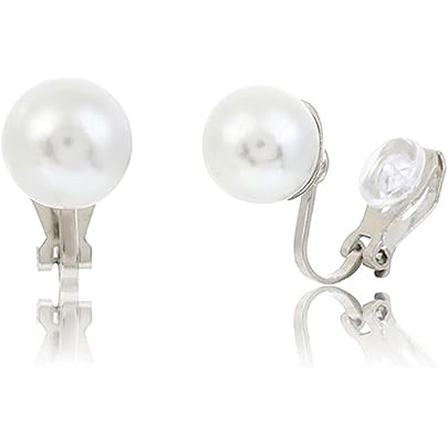 Silvora Orecchini Clip Da Donna Bianco Perle D'Acqua Dolce Perla - Foto 4