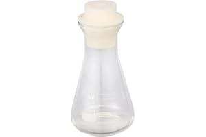 ULTECHNOVO Glas-Erlenmeyerkolben Mit Stopfen 100 Ml Weithals-Erlenmeyerkolben Mit Graduierung Für Labor Experiment Chemie Naturwissenschaftliche Studien (Einzeln)