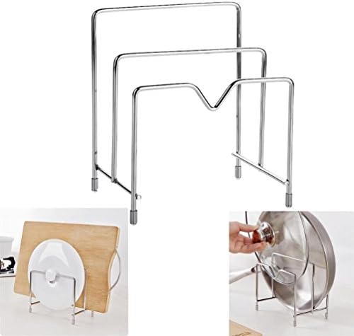 WuliRose 1 Pcs Chopping Board Storage Rack Pot Cover Rack Cookwares Shelves Plate Lid Cover Board Holder Rack Shelf Board Kitchen Utensils